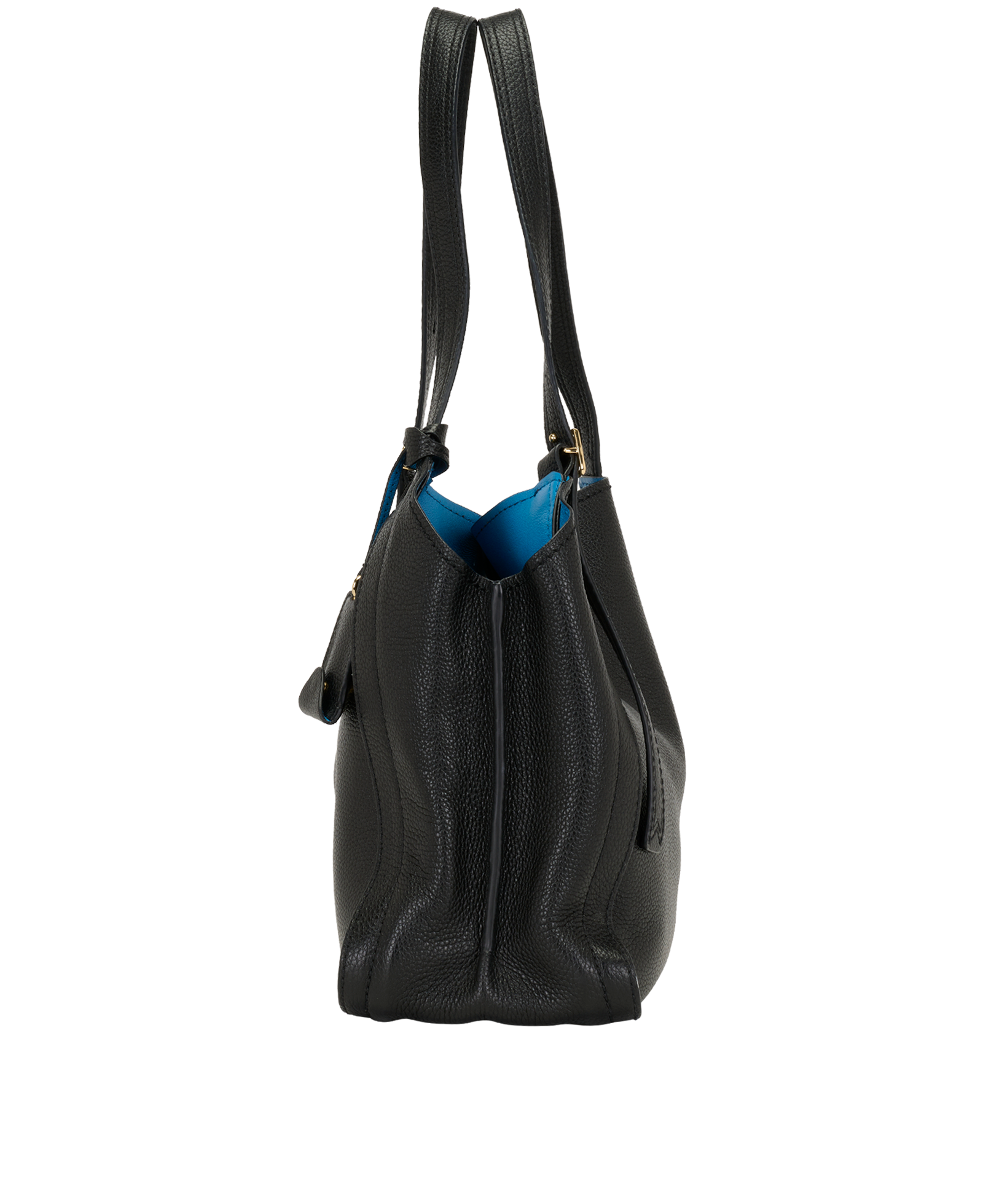 The Director Tote, &pound;195, Handbags, Black/Blue, Leather, Bottom view
